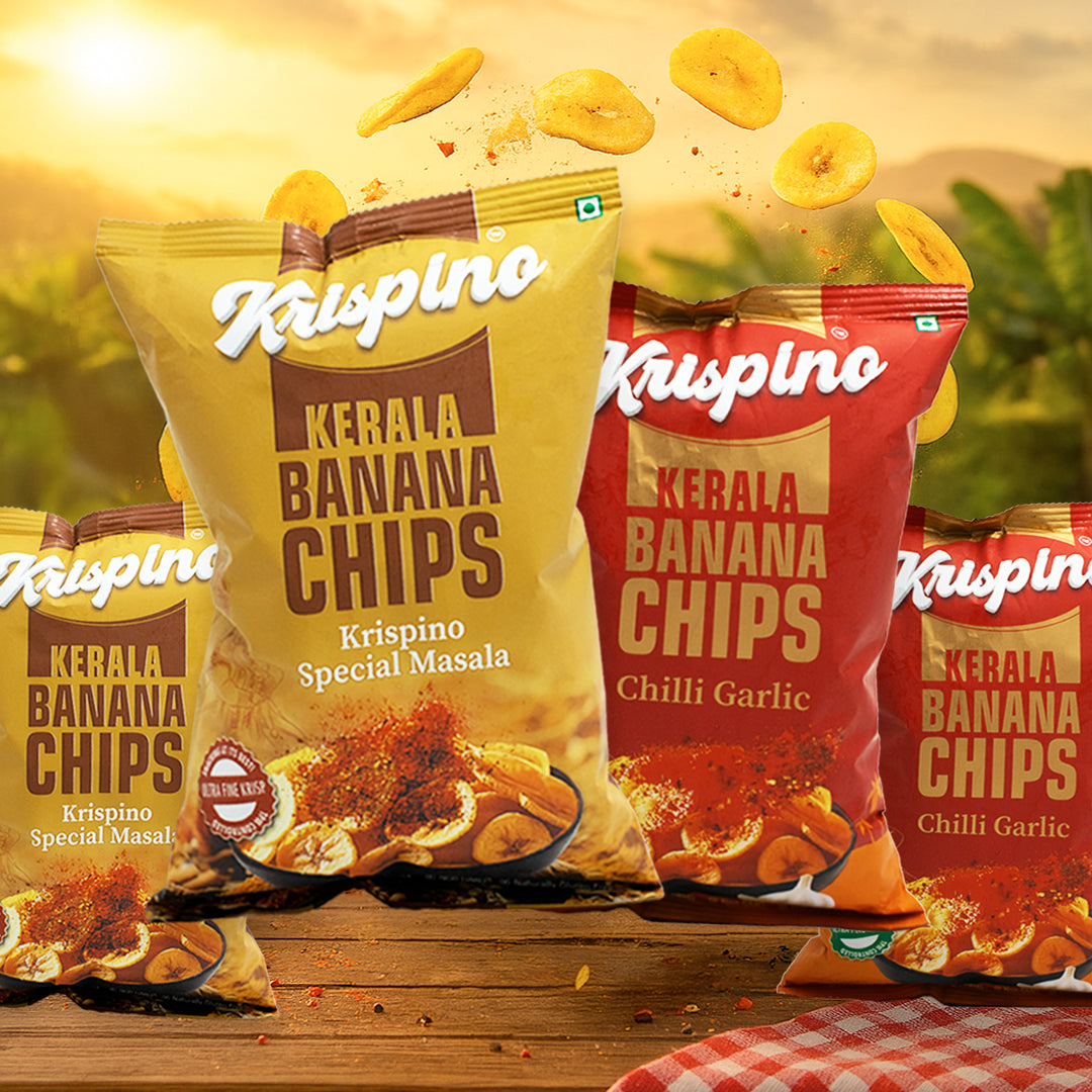 Krispino Pack of 2 Chili Garlic and 2 Special Masala