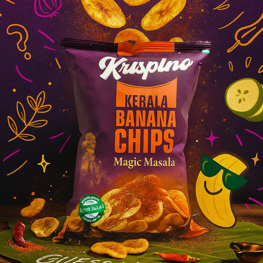 Krispino Magic Masala Banana Chips (Pack of 4)