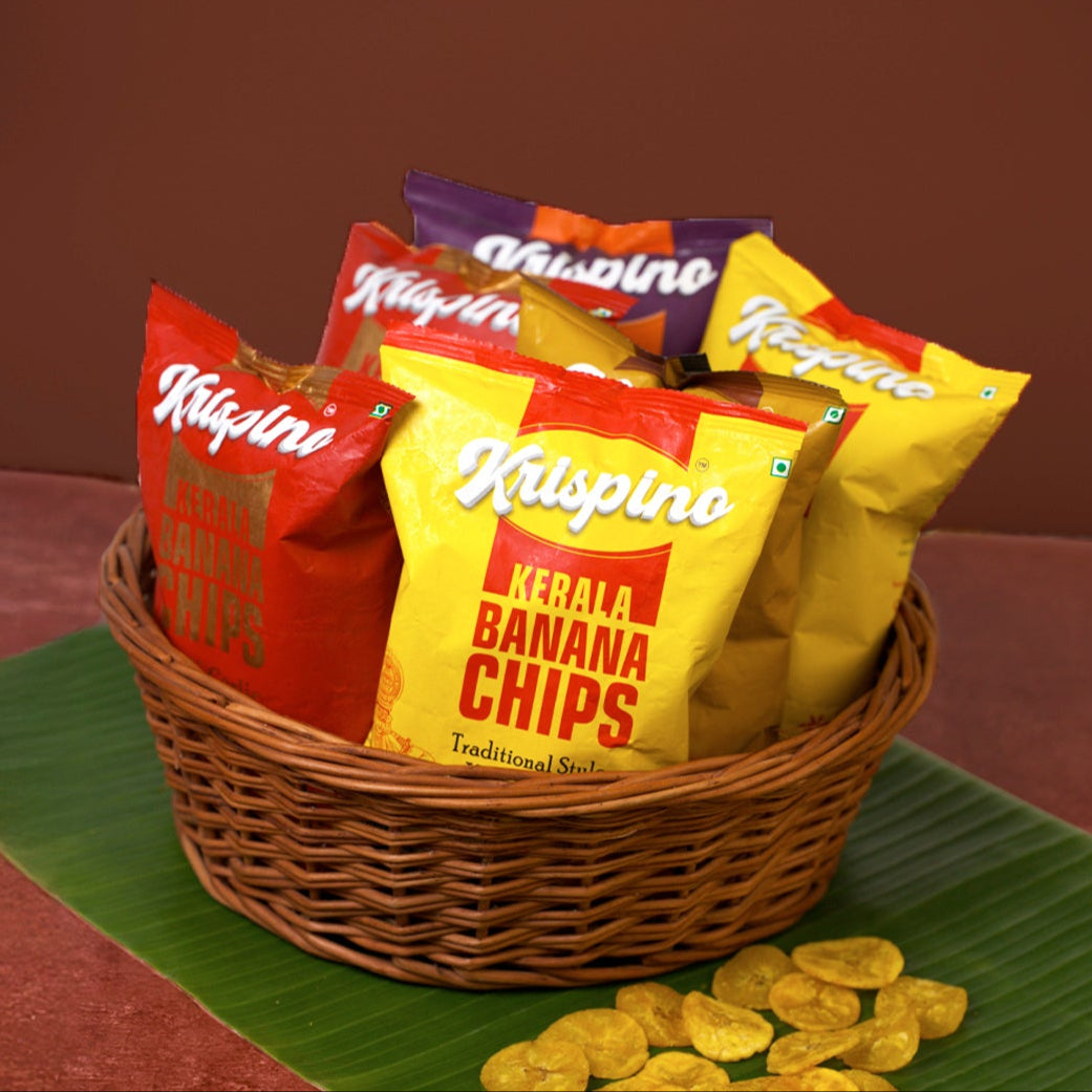 Krispino Kerala Banana Chips – Family Combo Pack  of 6